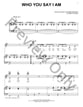 Who You Say I Am piano sheet music cover